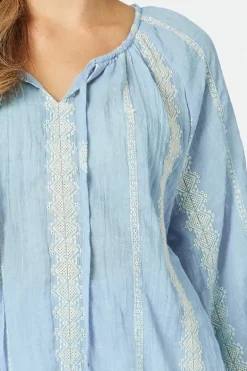 Hammock & Vine Sorrento Top In Blue
