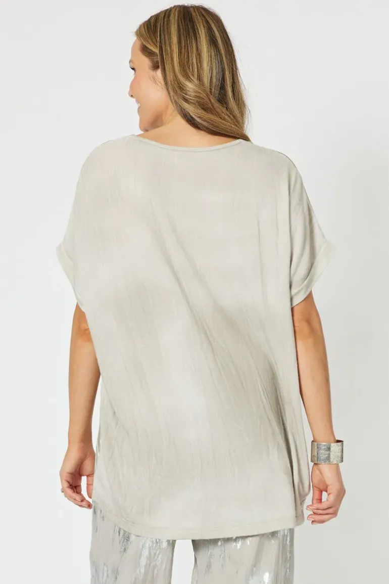 Hammock And Vine Classic V Neck Tshirt In Stone