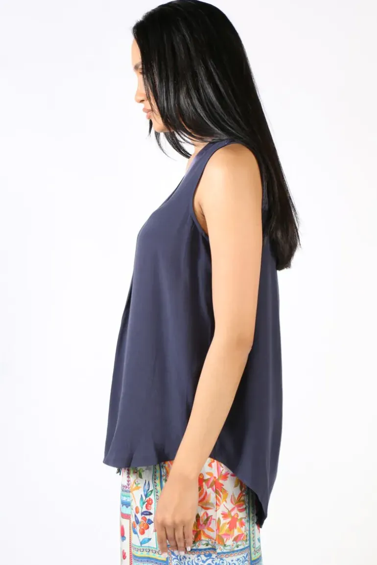 Hammock And Vine Tuxedo Tank Top In Navy