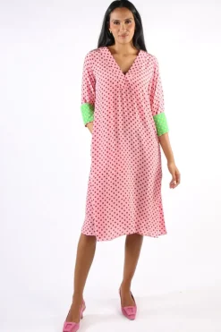 Harmonica Spot Dress By Anupamaa In Musk