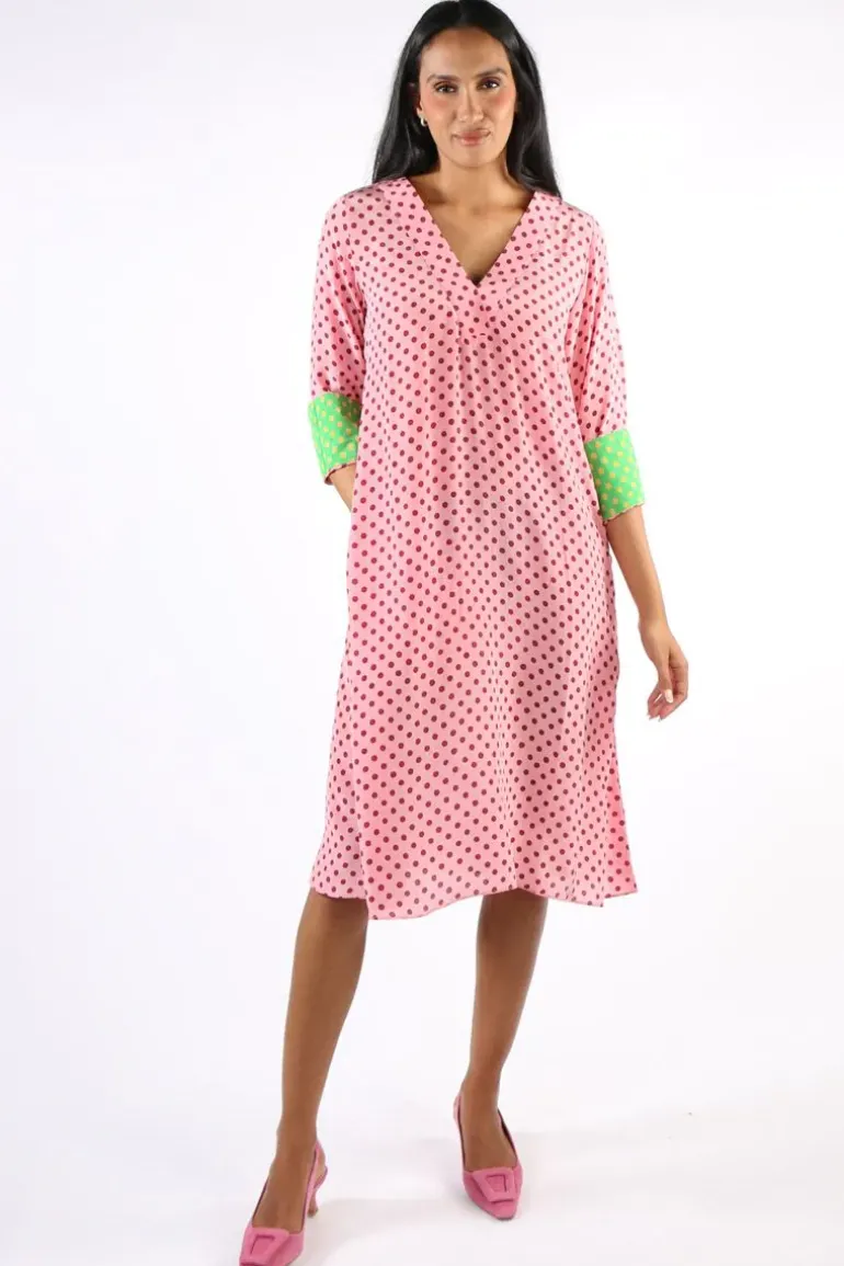 Harmonica Spot Dress By Anupamaa In Musk
