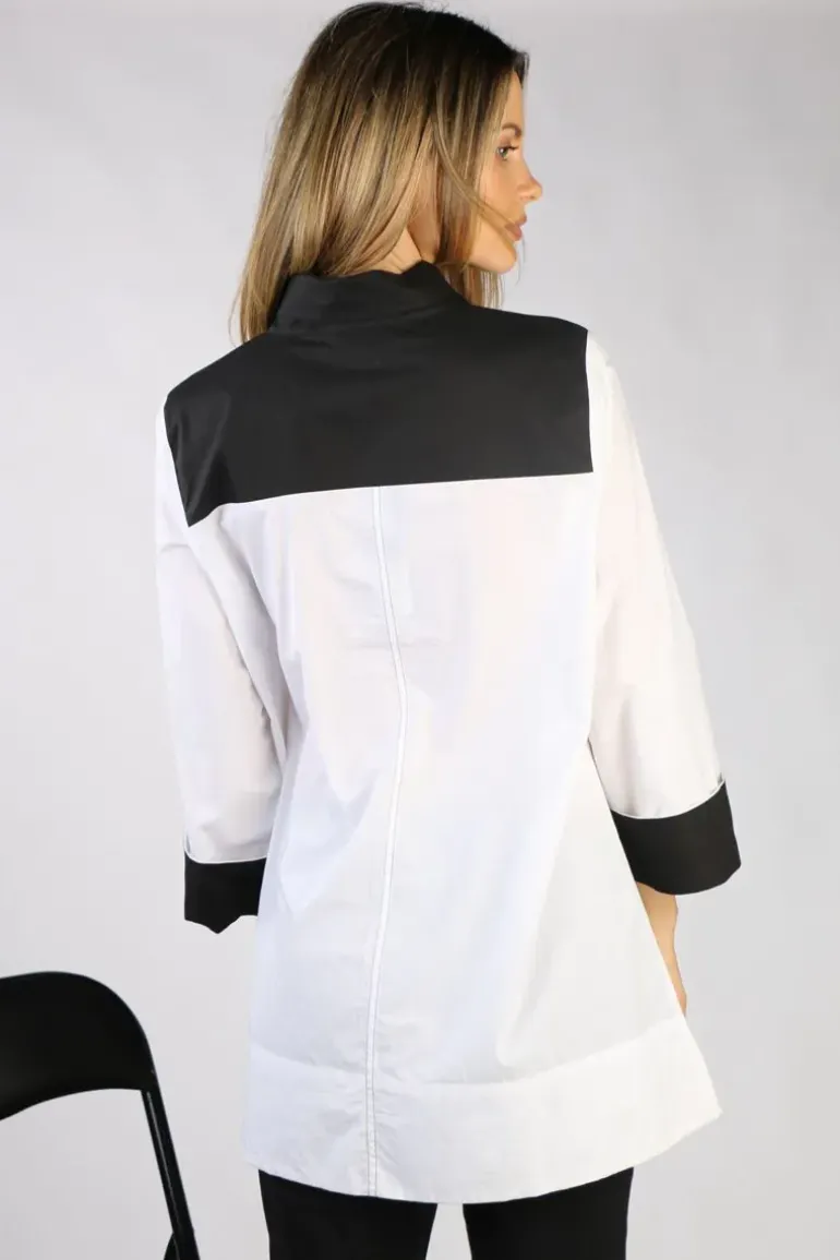 Harvey CB Shirt In White And Black