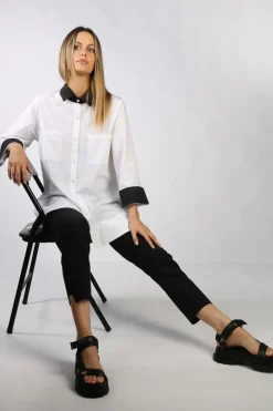 Harvey CB Shirt In White And Black