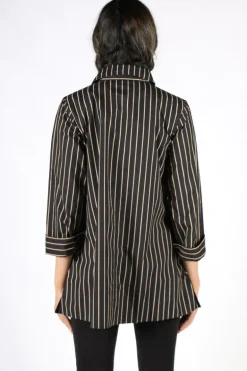 Harvey Stripe Shirt By Bagruu In Black