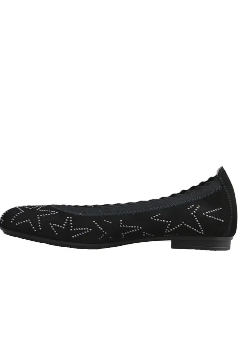 Hispanitas Star Basil Ballet Pump In Black