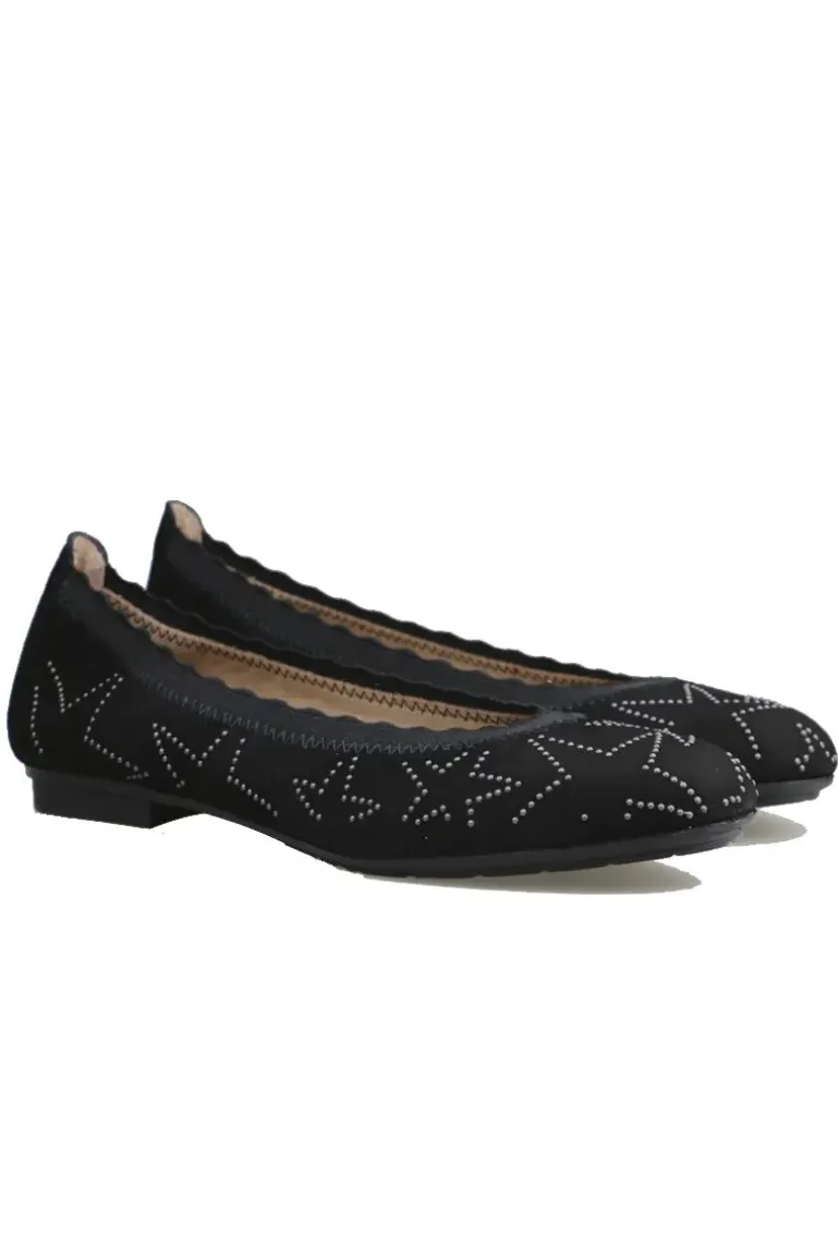 Hispanitas Star Basil Ballet Pump In Black