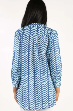 Holmes And Fallon Shibori Shirt In Blue