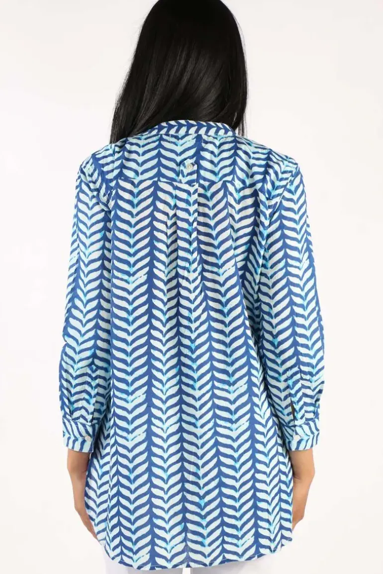 Holmes And Fallon Shibori Shirt In Blue