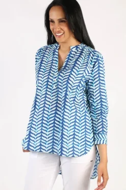Holmes And Fallon Shibori Shirt In Blue