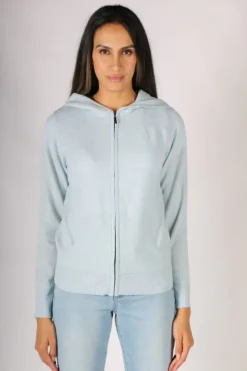 Hoodie In Baby Blue By Bridge & Lord