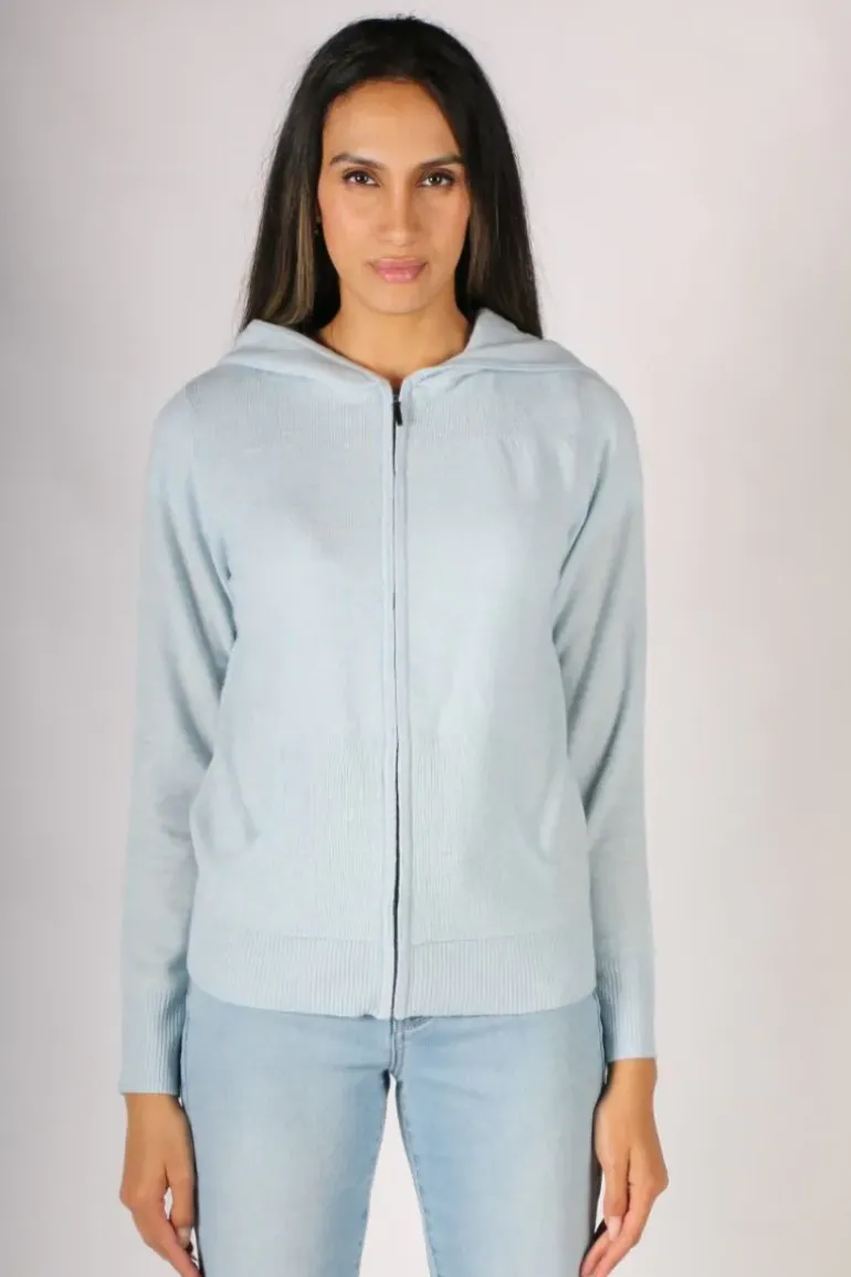 Hoodie In Baby Blue By Bridge & Lord