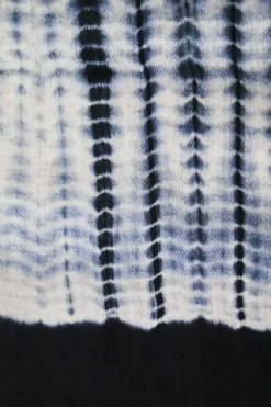 Humidity Tie Dye Wool Scarf In Navy