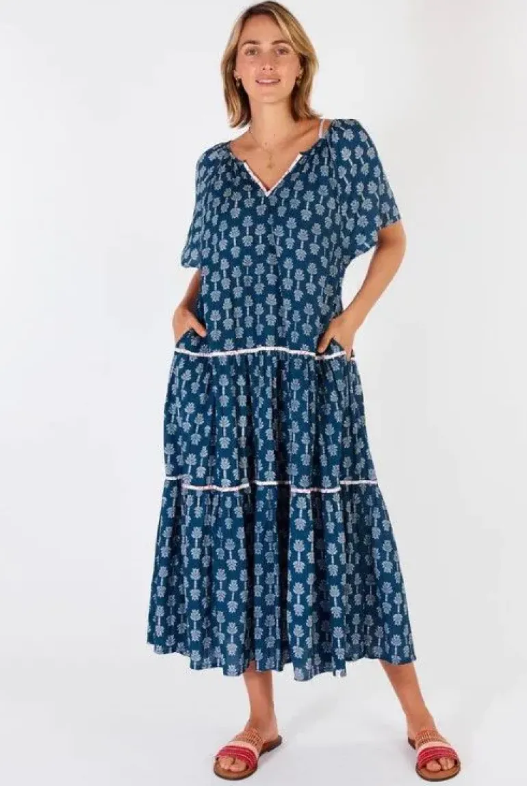 Ibisa Calgary Midi Dress In Navy