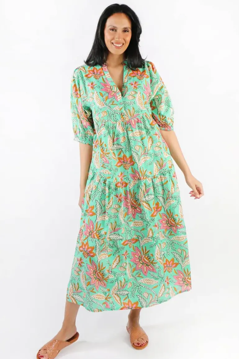 Ibisa San Jose Midi Dress In Spearmint