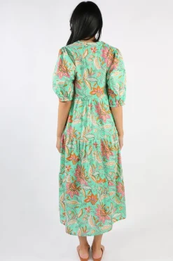 Ibisa San Jose Midi Dress In Spearmint