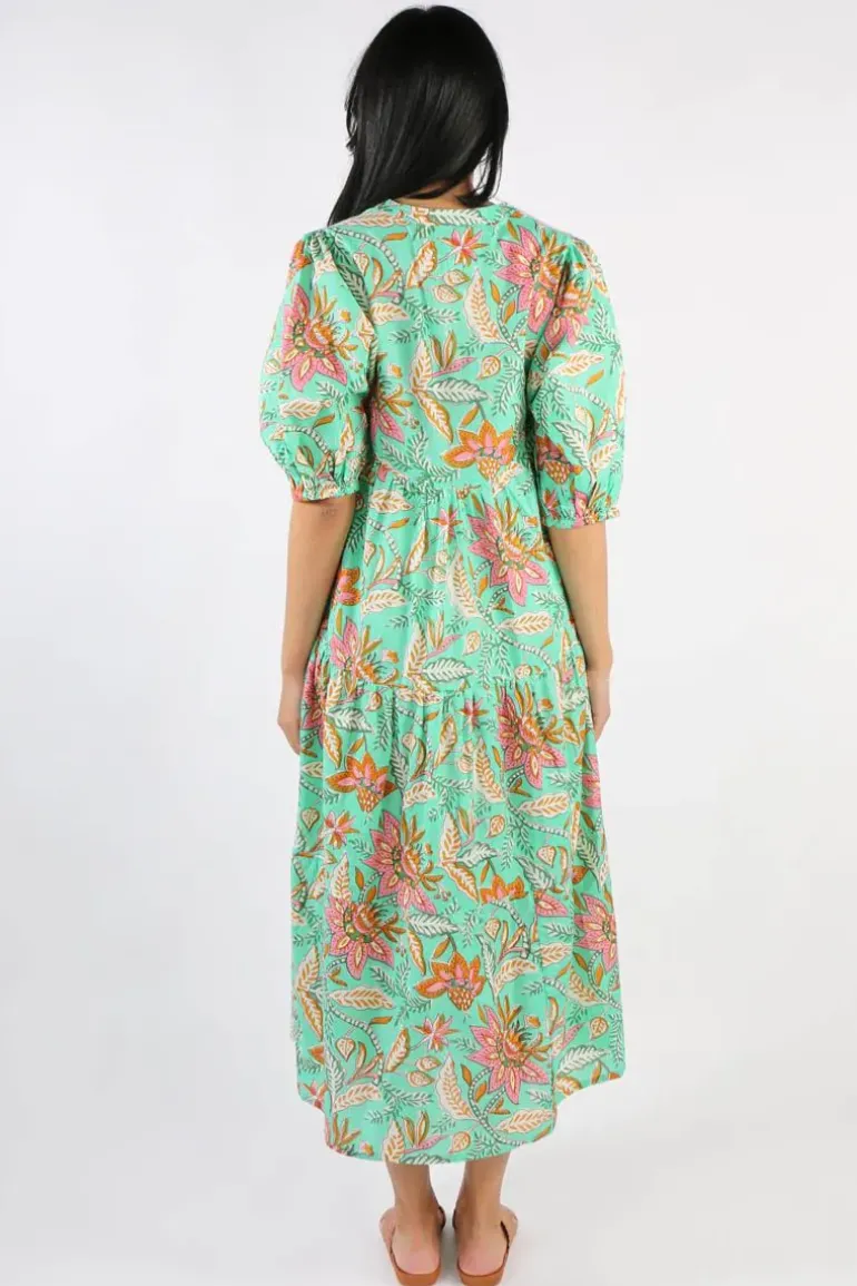 Ibisa San Jose Midi Dress In Spearmint