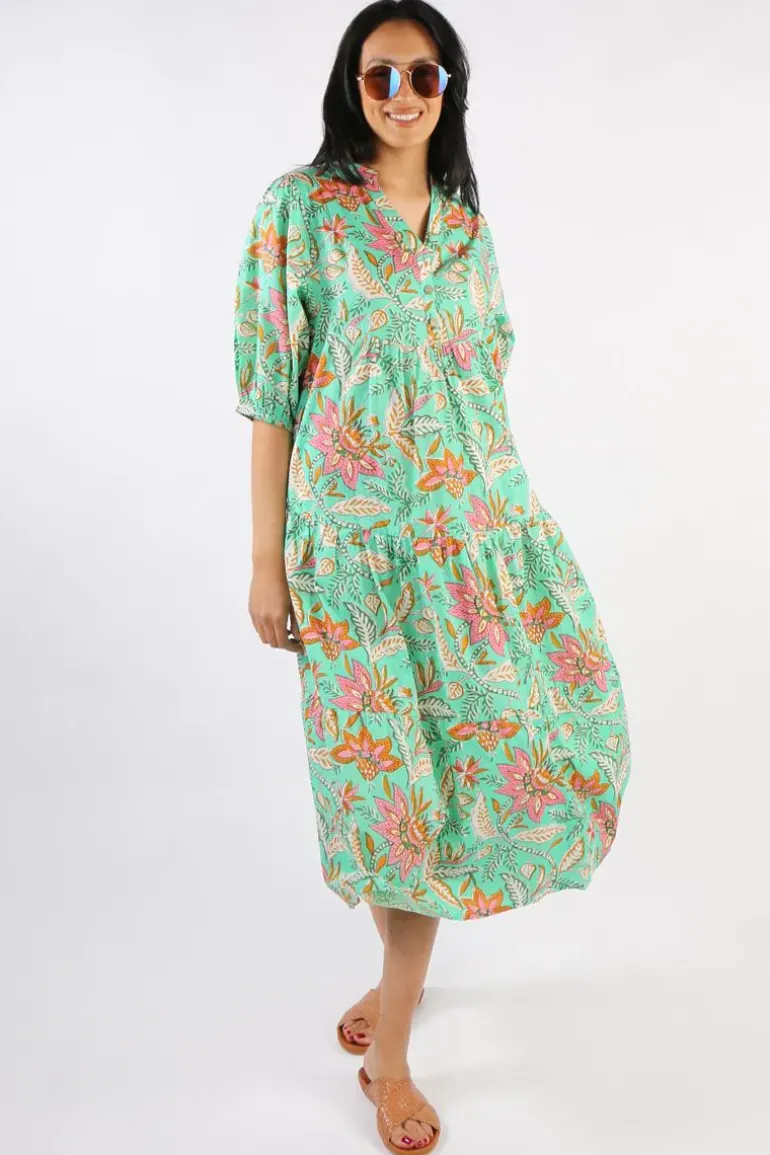 Ibisa San Jose Midi Dress In Spearmint