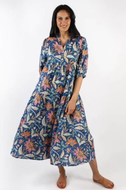 Ibisa San Jose Midi Dress In Ocean