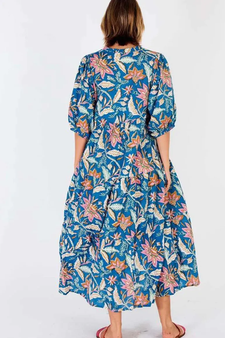 Ibisa San Jose Midi Dress In Ocean