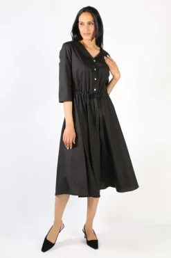 Illium Circle Dress In Black