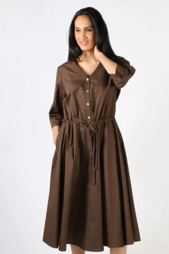 Illium Circle Dress In Taupe