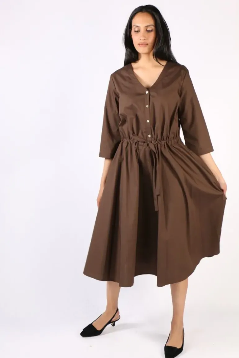 Illium Circle Dress In Taupe
