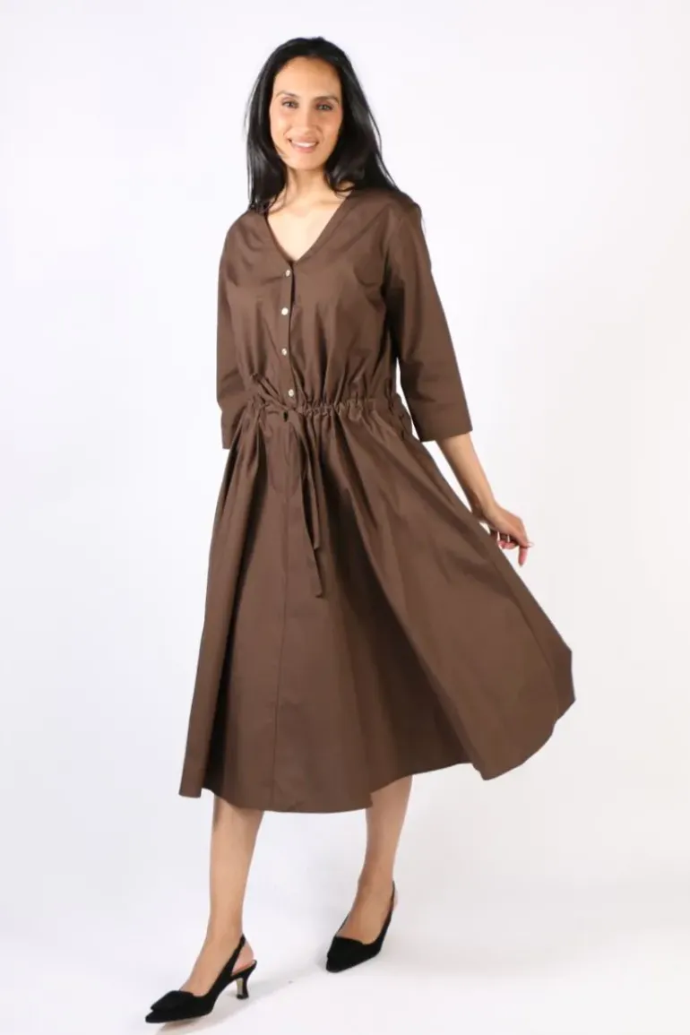 Illium Circle Dress In Taupe