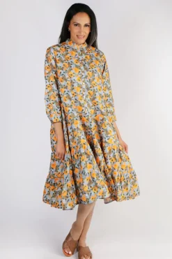 Illium Dragonfly Tiered Dress In Print