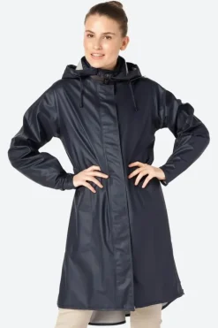 Ilse Jacobsen A Line Raincoat In Indigo