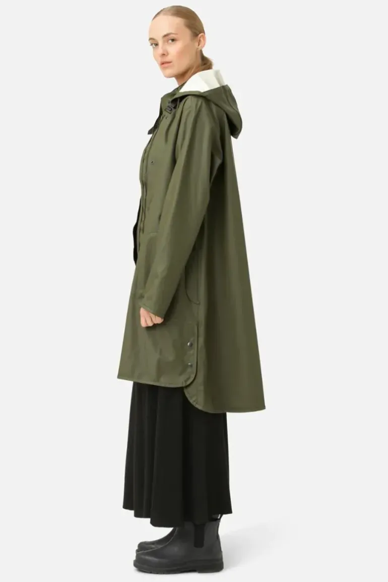 Ilse Jacobsen A Line Raincoat In Army