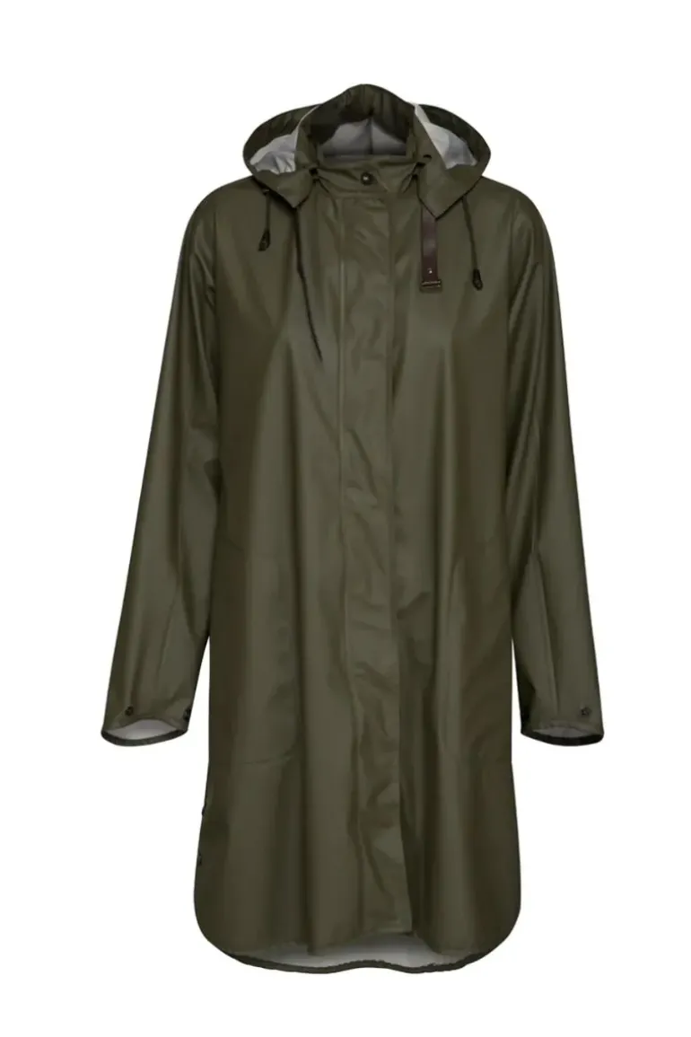Ilse Jacobsen A Line Raincoat In Army