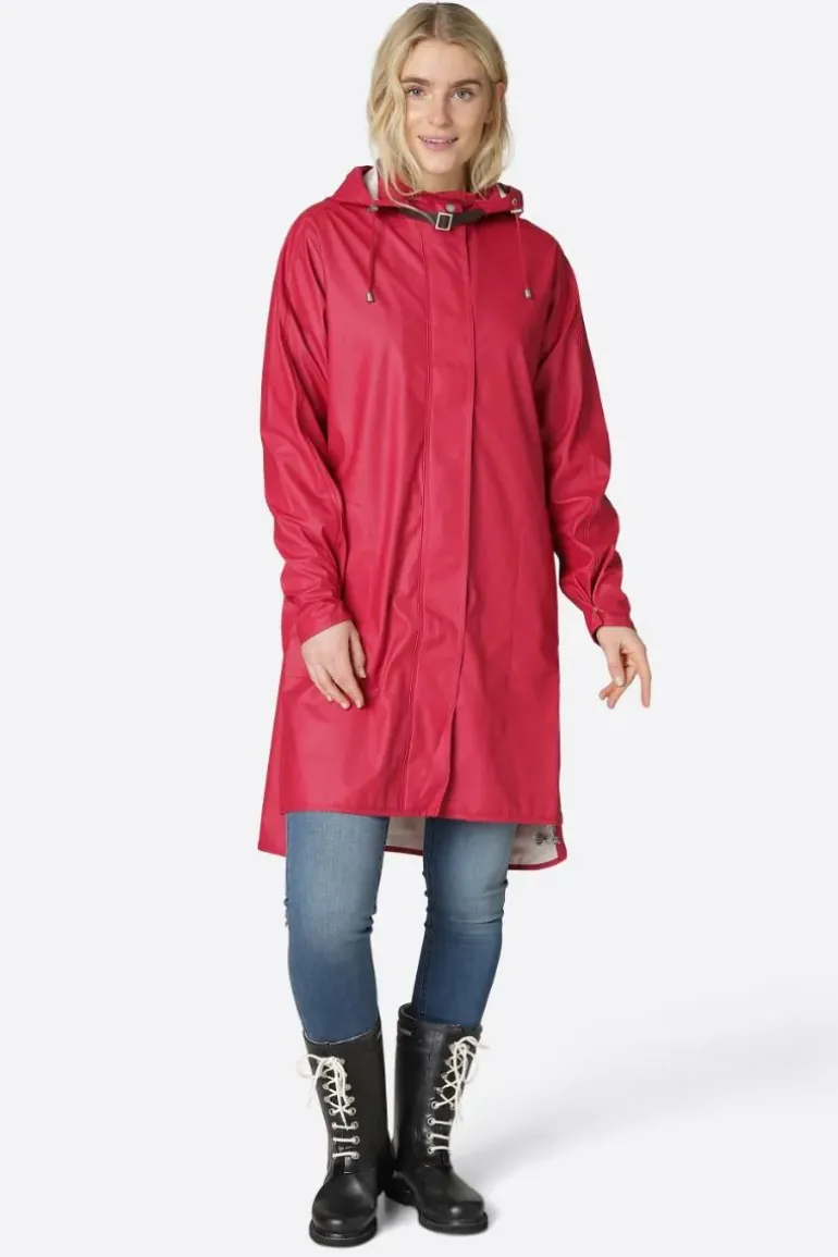 Ilse Jacobsen A Line Raincoat In Red