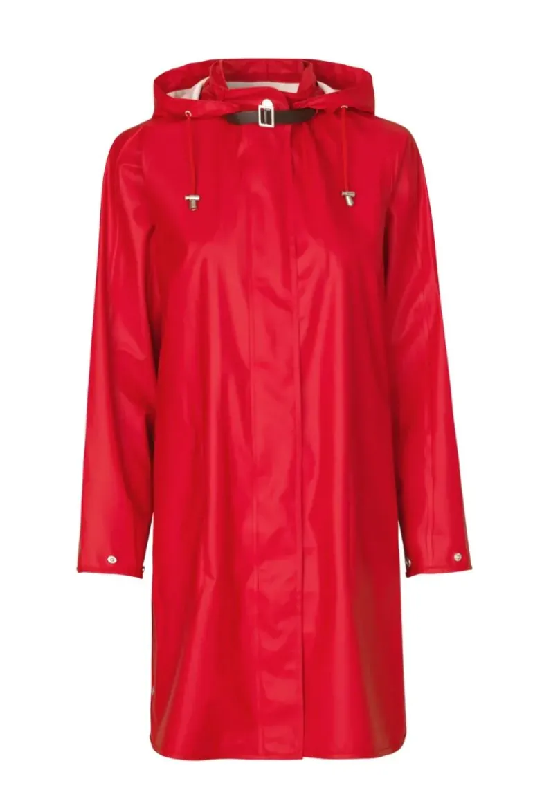 Ilse Jacobsen A Line Raincoat In Red