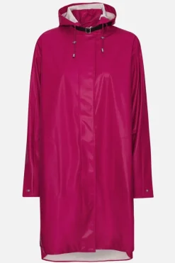 Ilse Jacobsen A Line Raincoat In Sangria