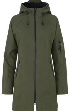 Ilse Jacobsen Classic Fleece Lined Raincoat In Army