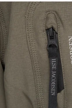 Ilse Jacobsen Classic Fleece Lined Raincoat In Army