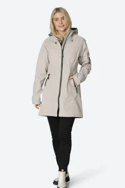Ilse Jacobsen Classic Fleece Lined Raincoat In Grey