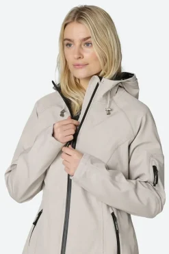 Ilse Jacobsen Classic Fleece Lined Raincoat In Grey
