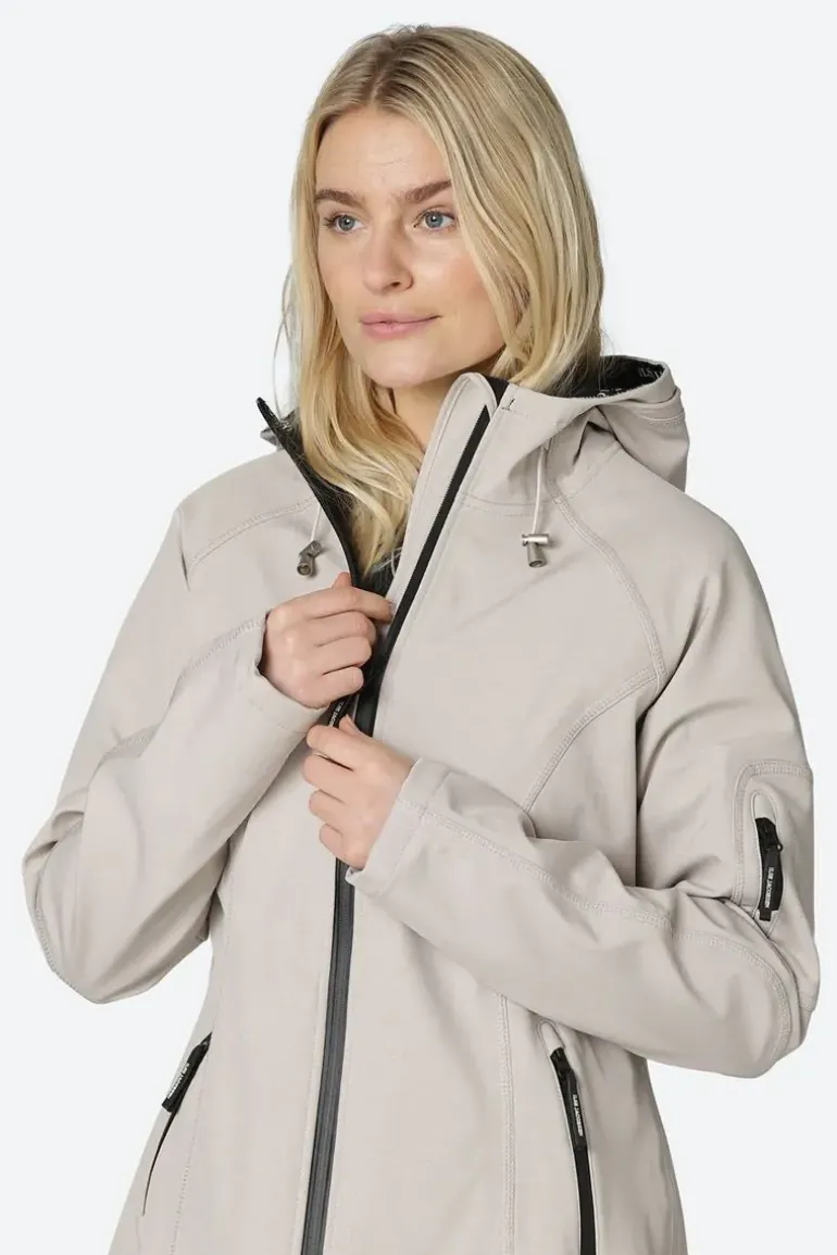 Ilse Jacobsen Classic Fleece Lined Raincoat In Grey