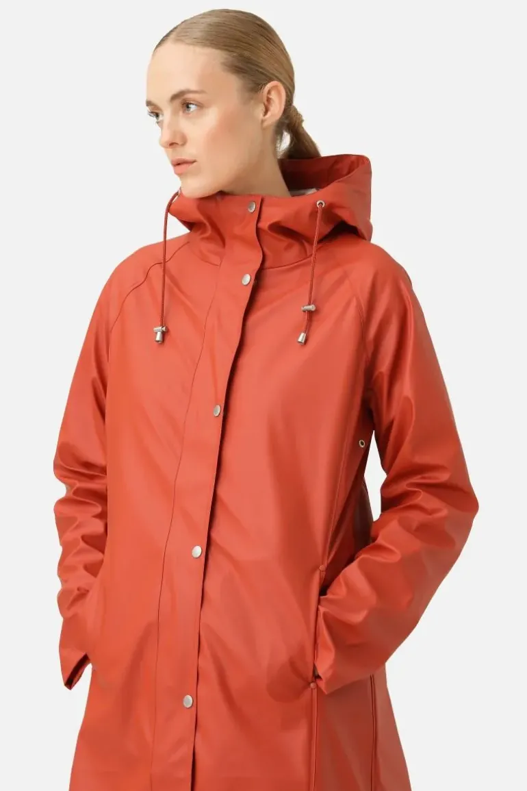 Ilse Jacobsen Classic Raincoat In Brick