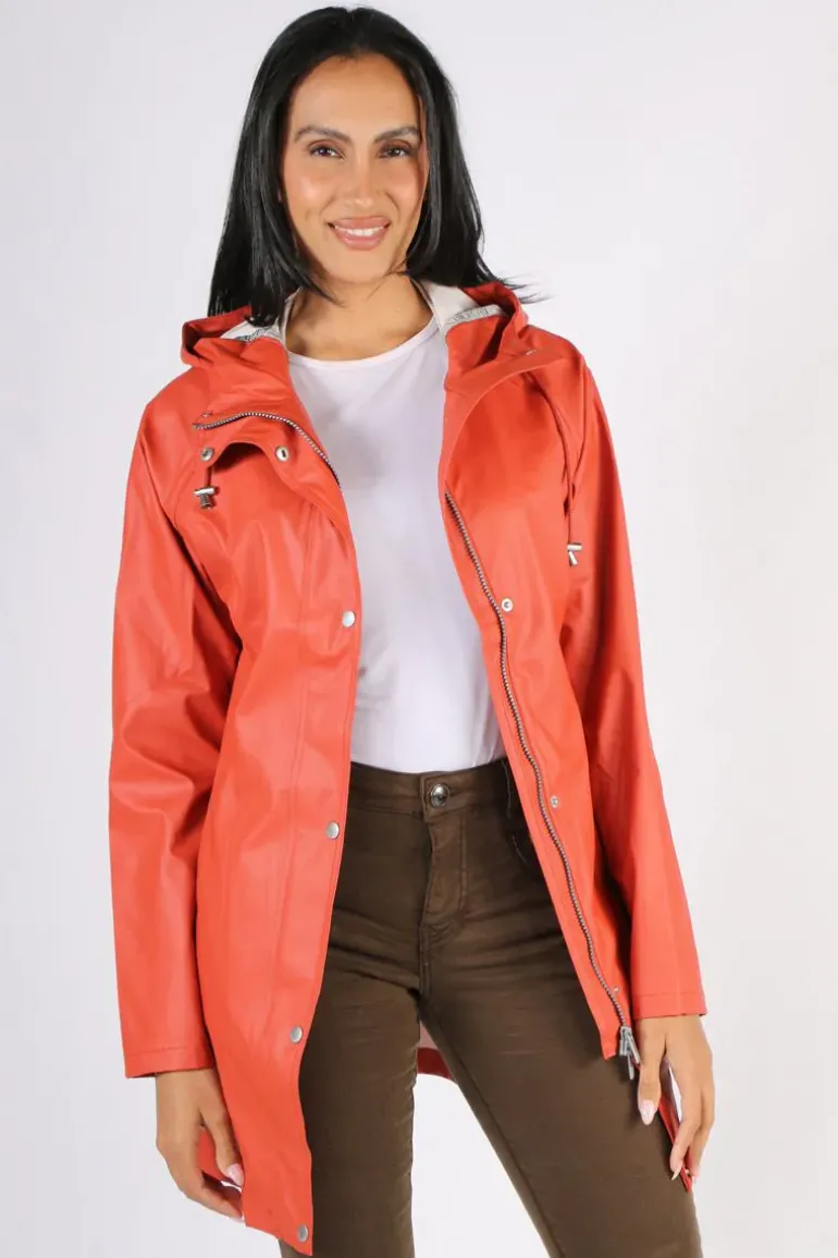 Ilse Jacobsen Classic Raincoat In Brick