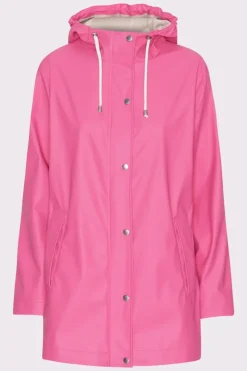 Ilse Jacobsen Classic Rain Jacket In Magenta