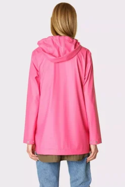 Ilse Jacobsen Classic Rain Jacket In Magenta