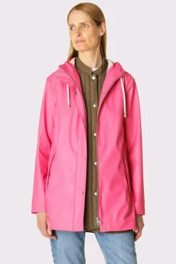 Ilse Jacobsen Classic Rain Jacket In Magenta