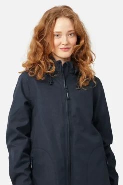 Ilse Jacobsen Fleece Lined Raincoat In Indigo