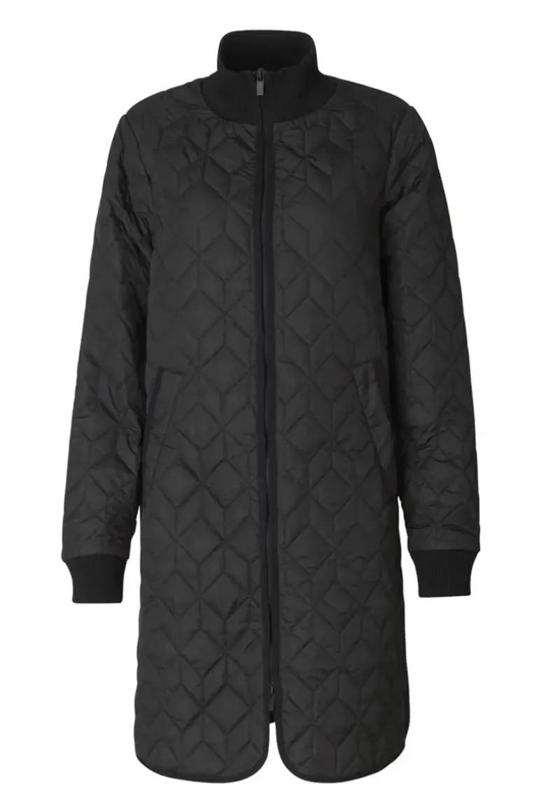 Ilse Jacobsen Quilt Padded Coat In Black