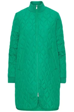 Ilse Jacobsen Quilt Padded Coat In Sea Plant