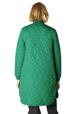 Ilse Jacobsen Quilt Padded Coat In Sea Plant