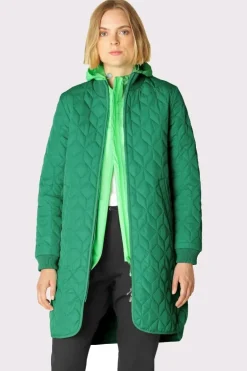 Ilse Jacobsen Quilt Padded Coat In Sea Plant