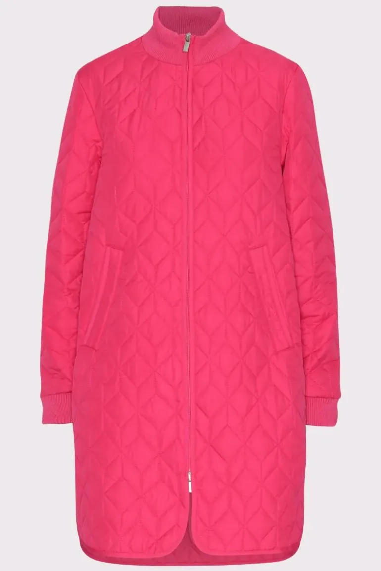 Ilse Jacobsen Quilt Padded Coat In Magenta